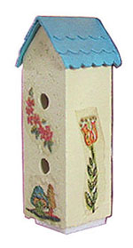 Dollhouse Miniature Birdhouse 2 Story Assorted Colors and Designs